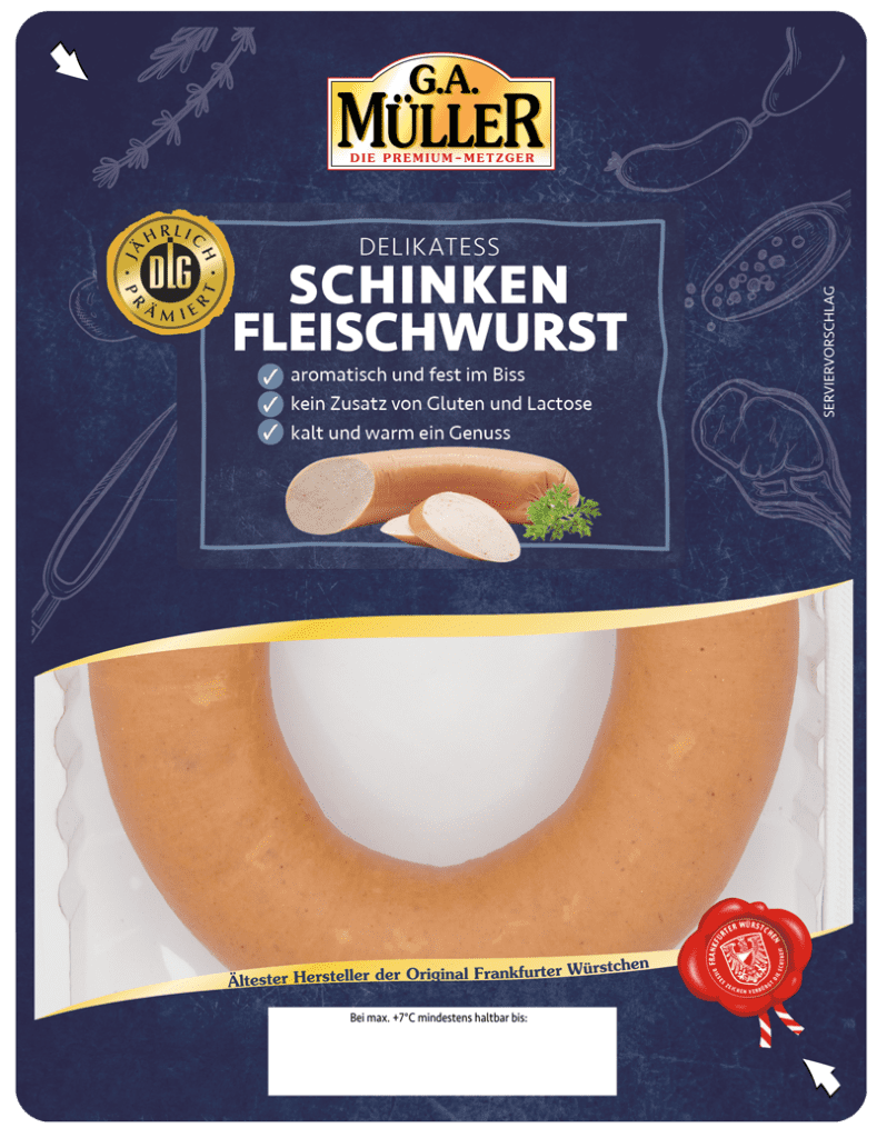 Delikatess Schinken Fleischwurst - ein Genuss