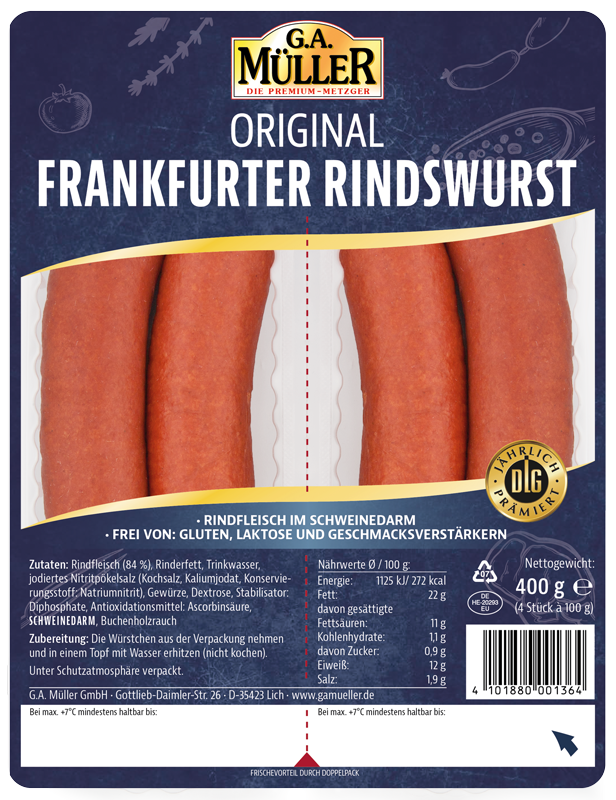 GAM Packshot Rindswurst Schweinedarm Standard